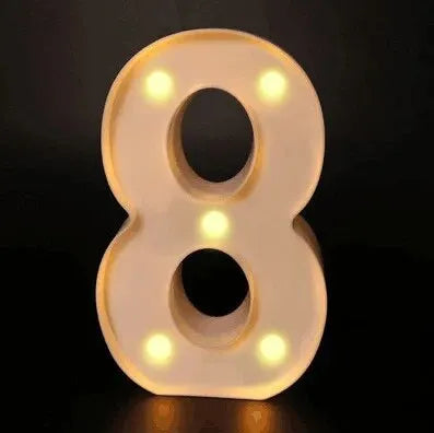 Number Letter Lamp Luminous Alphabet Led Lights Decororation Night Light Home Wedding Birthday