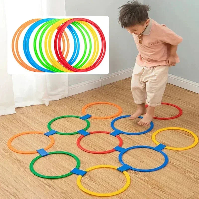 Kids Agility Jump Ring Set – Outdoor Sport Hoops with Connectors