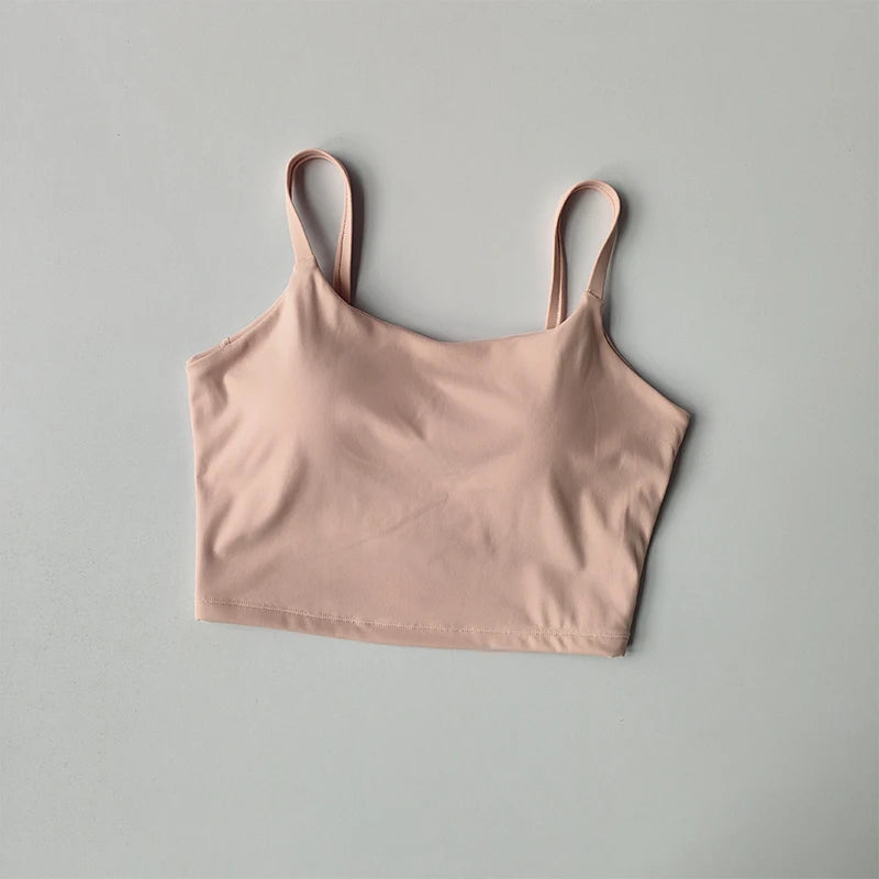 Women's Push-Up Sports Bra with Fixed Removable Pads