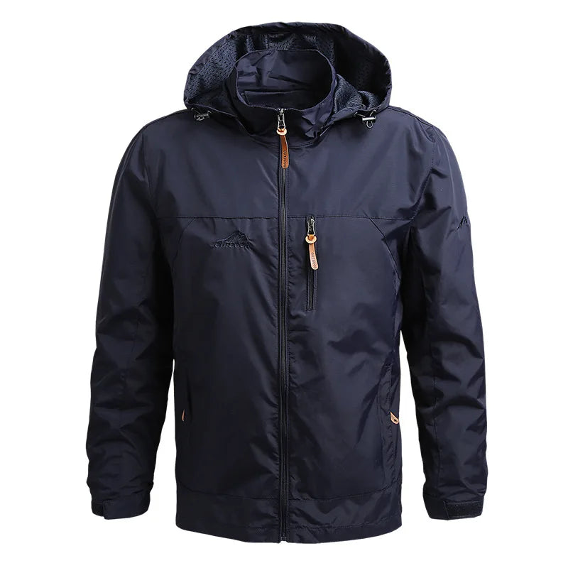 Men's Waterproof Tactical Windbreaker Jacket with Hood