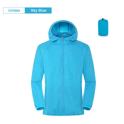 Waterproof Rain Jacket Unisex – Lightweight Packable Windbreaker
