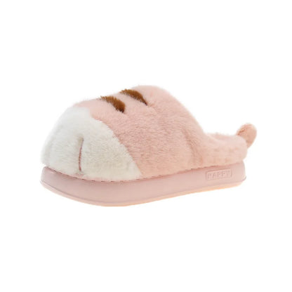 Adorable Kitty Claw Slippers Women S Home Shoes Non Slip Furry Mules Female Warm Fluffy Slides