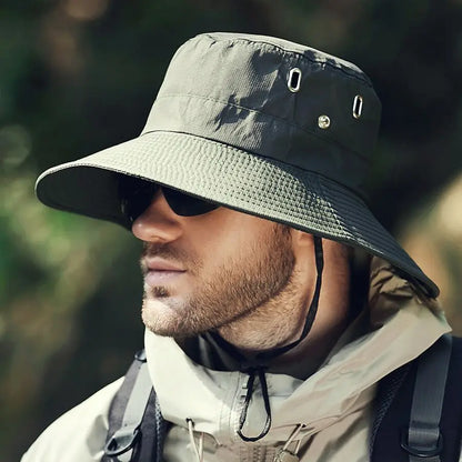 Wide Brim Bucket Hat – UV Protection Outdoor Sun Hat