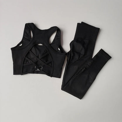 Women's 2-Piece Yoga Set – Sports Bra & High-Waist Leggings