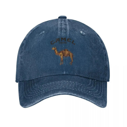 Camel Print Distressed Trucker Hat – Vintage Washed Cap
