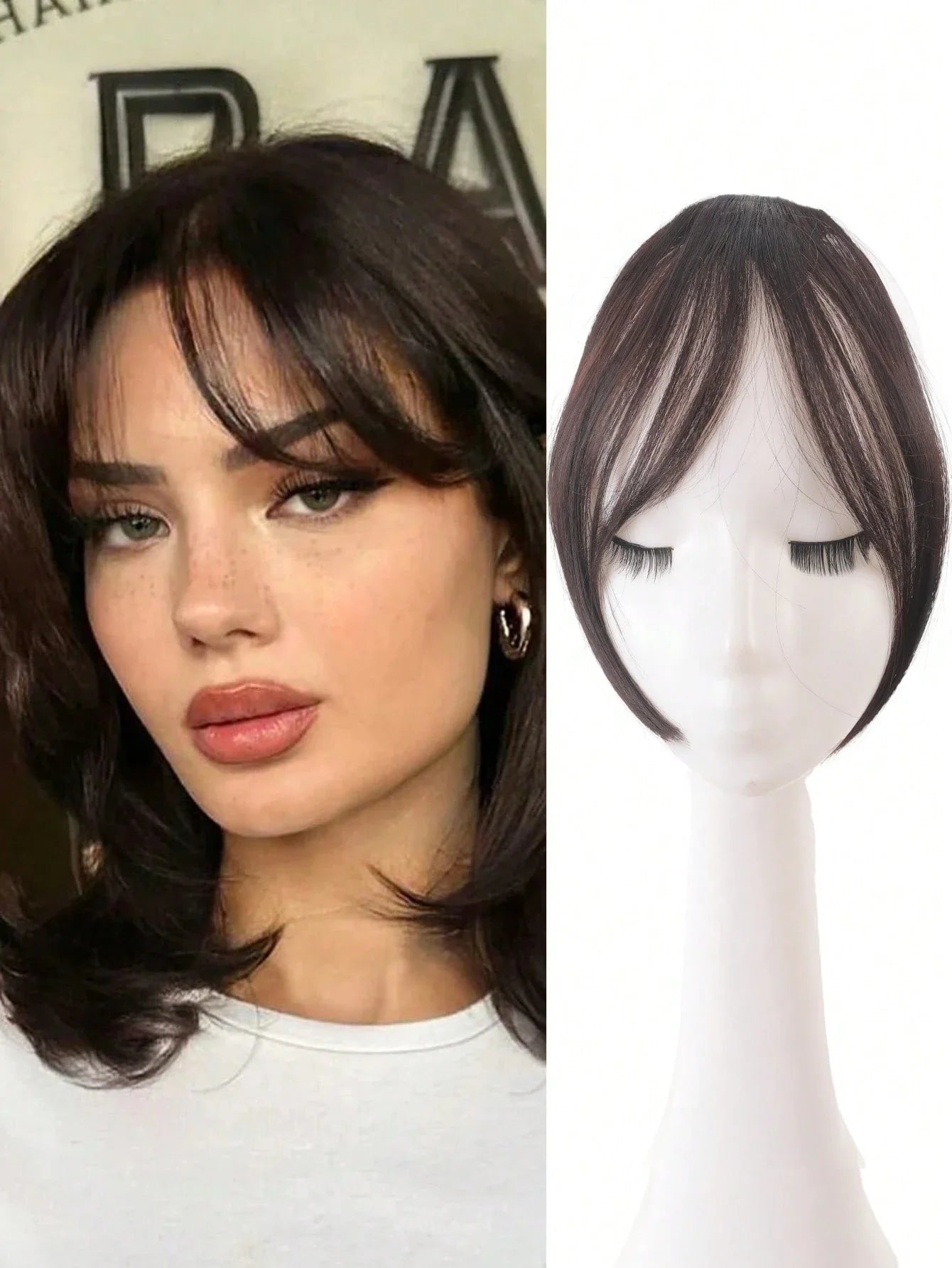 Clip-In Bangs Hair Extension – Natural Seamless French Fringe