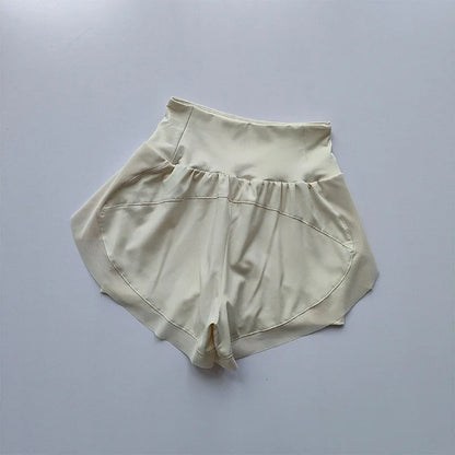 Women's High-Waist Sports Shorts – Double Layer Quick-Dry