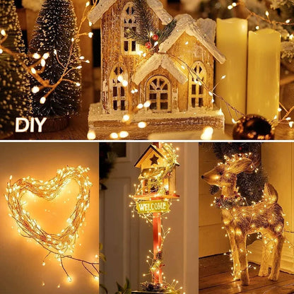 3 6 9m Usb Power Led Firecracker String Lights Remote Control Garland Fairy Wedding Party Garden