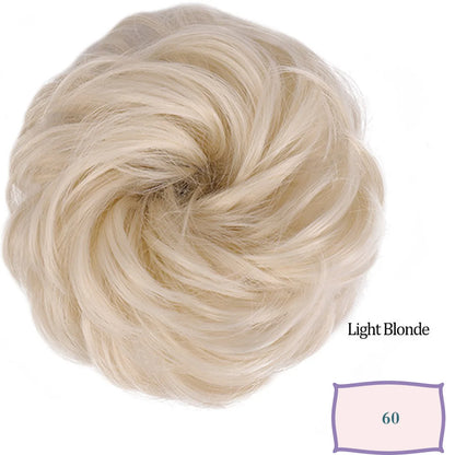 Synthetic Messy Hair Bun Chignon Scrunchies Fake Band Braid Elastic Hairpiece Tail Donut Updo Pieces