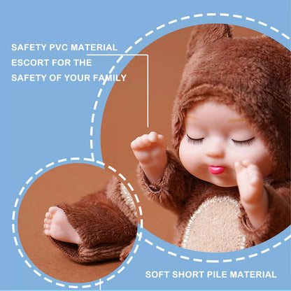 Mini Reborn Baby Dolls in Animal Costumes – Cute Collectible Set