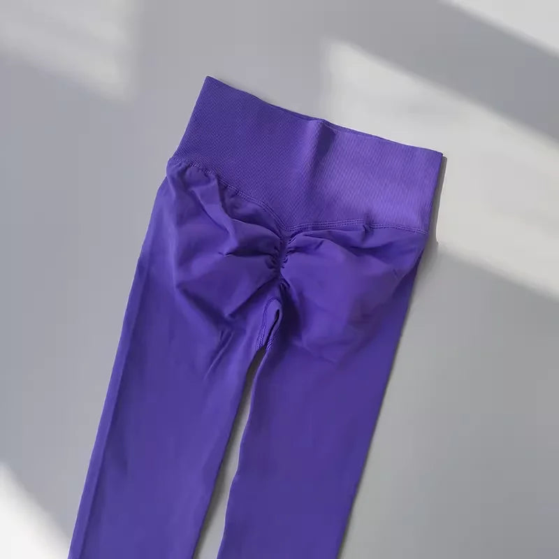 Seamless High-Waist Yoga Leggings – Scrunch Butt Lift Pants for Women