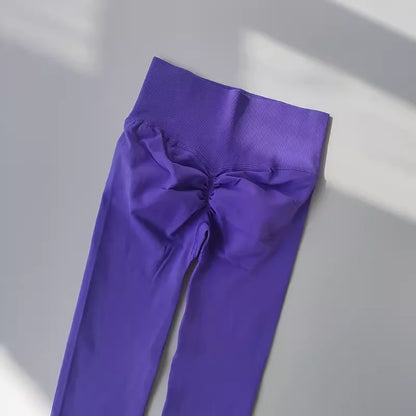 Seamless High-Waist Yoga Leggings – Scrunch Butt Lift Pants for Women