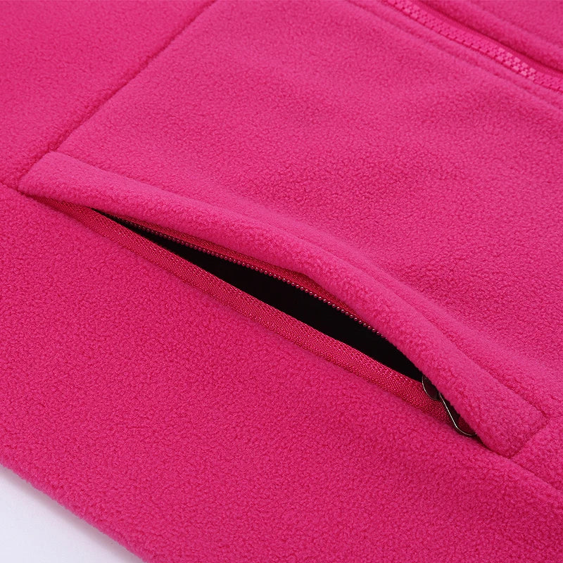 Women's Polar Fleece Jacket – Windproof Thermal Outdoor Coat