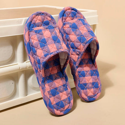 Women Slippers Lightweight Home Shoes Antislip Soft Indoor Fabric - Soft