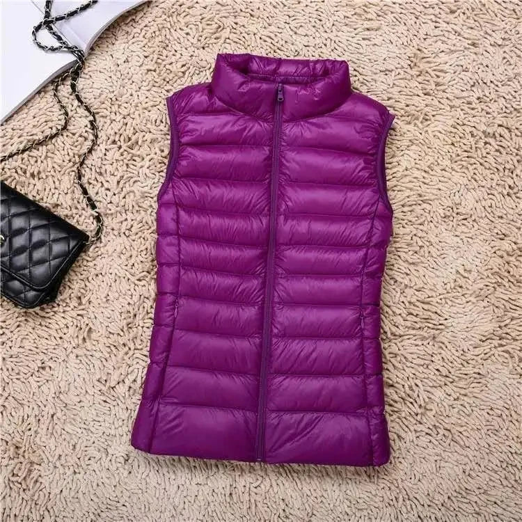 Women's Lightweight Puffer Vest – Sleeveless Down Waistcoat