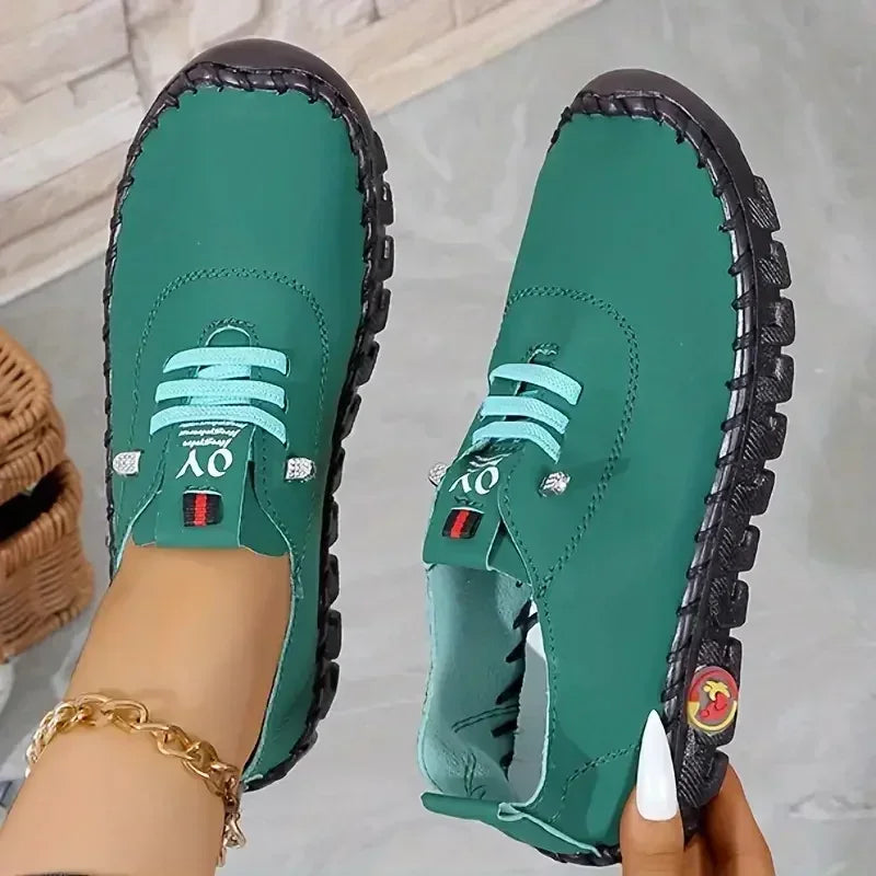 Women's Slip-On Loafers – Soft Sole Retro Flat Shoes