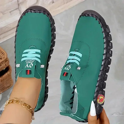 Women's Slip-On Loafers – Soft Sole Retro Flat Shoes