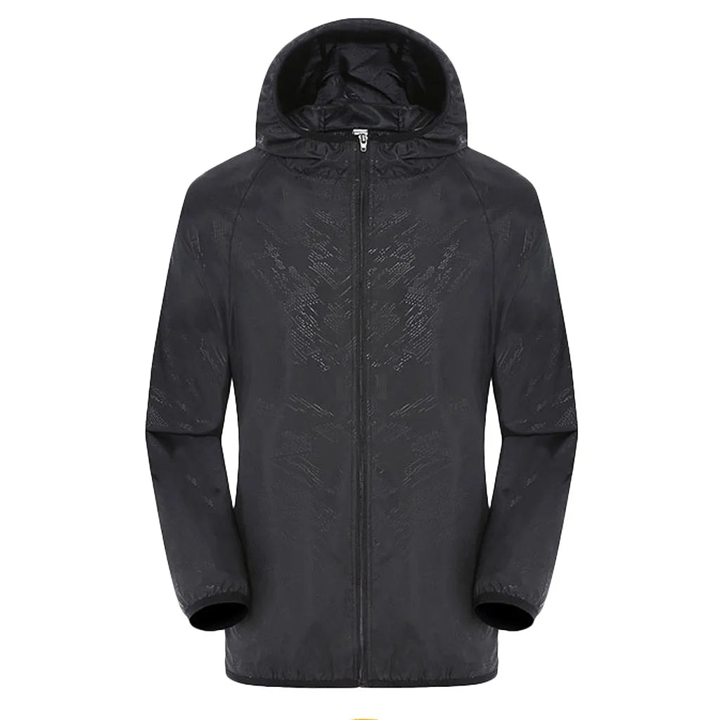 Waterproof Hiking Jacket for Men & Women – Quick Dry Outdoor Hooded Windbreaker
