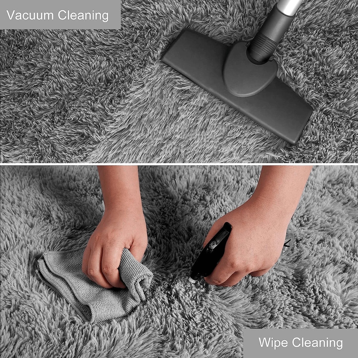 Fluffy Shaggy Area Rug – Soft Tie-Dye Plush Carpet for Bedroom & Living Room
