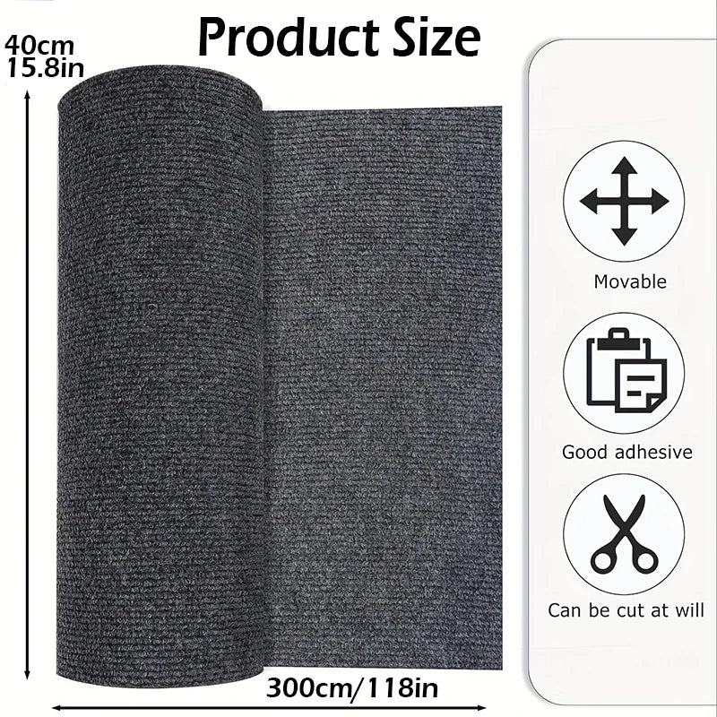 Self-Adhesive Runner Rug – Water-Absorbent Non-Slip Carpet 40cm x 3m