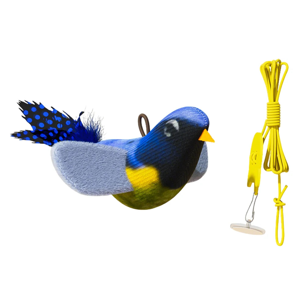 Cat Teaser Ball Toy with Tail – Interactive LED Catnip Toy