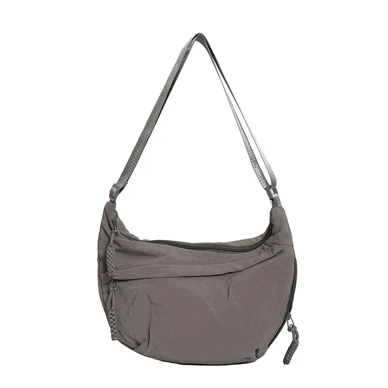 Crossbody Shoulder Bag Minimalist Crescent Dumpling Style