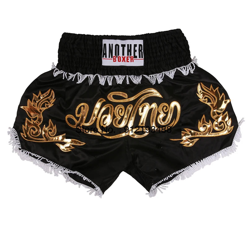 Muay Thai Shorts – Embroidery Kickboxing & Martial Arts Training Pants