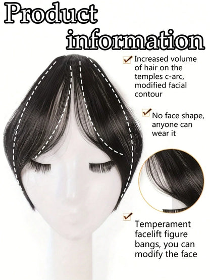 Clip-In Bangs Hair Extension – Natural Seamless French Fringe