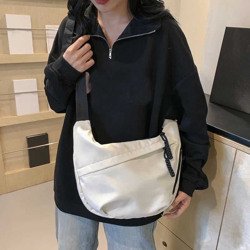 Lightweight Crossbody Shoulder Bag – Casual Nylon Sling