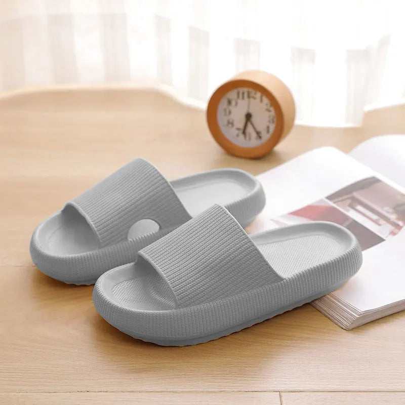 Women Thick Platform Cloud Slippers Indoor Home Eva Soft Sole Pillow Slides Sandals Woman Summer Non
