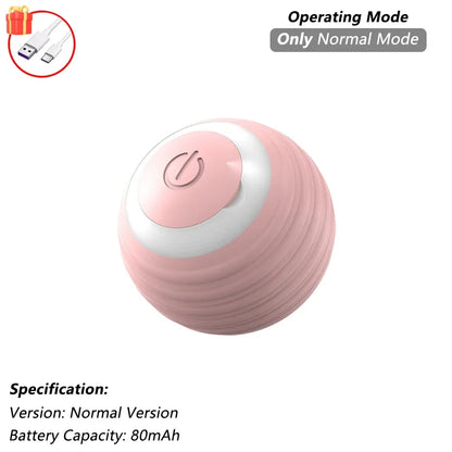 Interactive Cat Ball Toy – Automatic Rolling Ball with Plush Cover & Tail