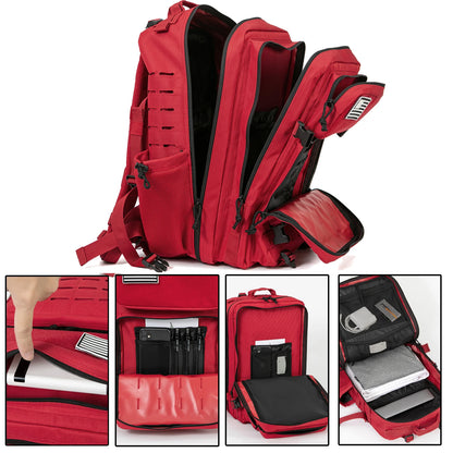 Tactical MOLLE Hiking Backpack – 25L/45L Laser Cut Rucksack with Dual Cup Holders
