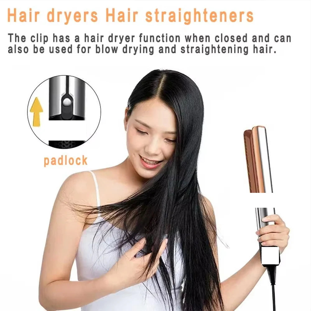 2-in-1 Hair Dryer & Straightener with Negative Ion Technology