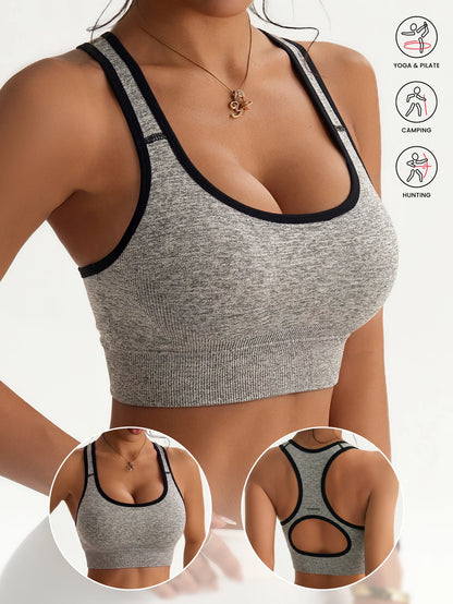 Women's Seamless Racerback Sports Bra – Workout & Yoga Top