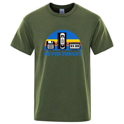 Never Forget Graphic T Shirt Funny Music Cotton Blend Tee