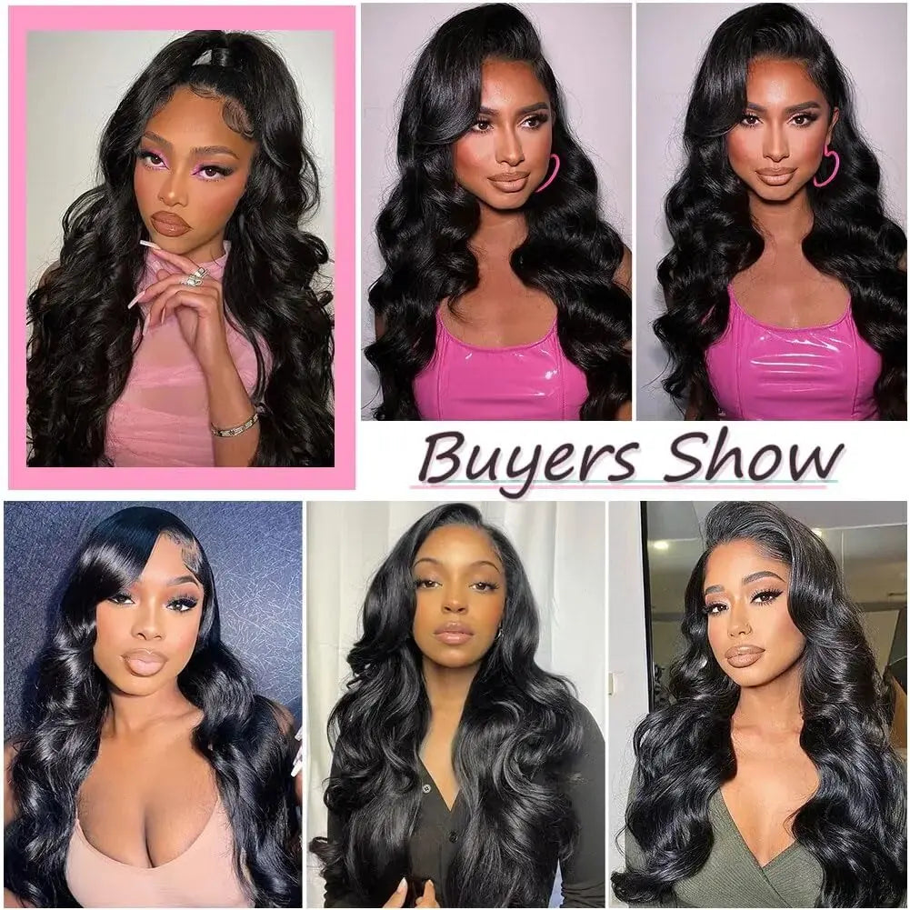 Brazilian Natural Body Wave Virgin Human Hair Wig Hd Lace Frontal Closure 360 13x4 13x6 5x5 180 200