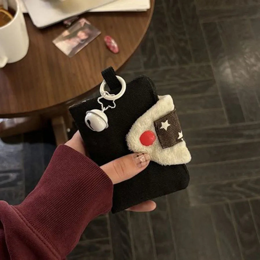 Cute Plush Coin Purse – Card Holder Wallet with Bell Charm