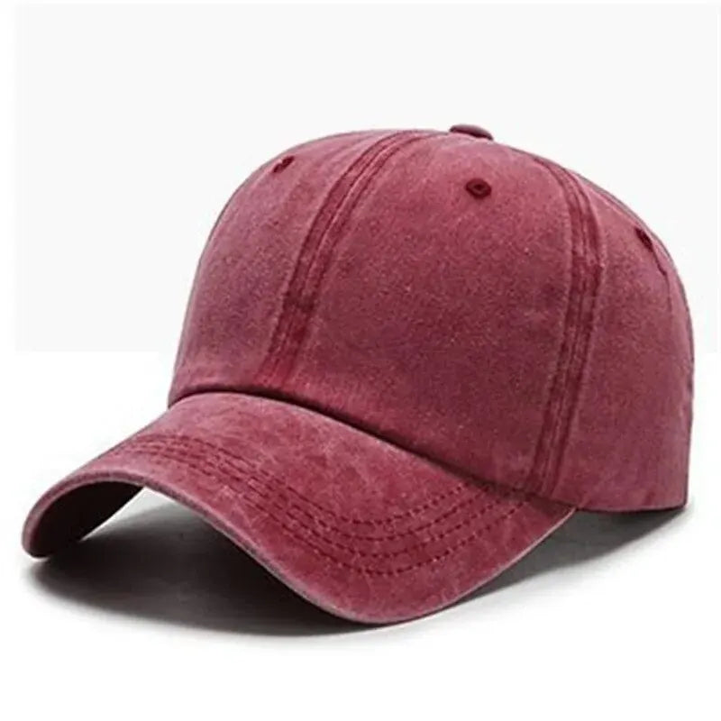 Baseball Cap – Solid Washed Cotton Dad Hat for Men & Women