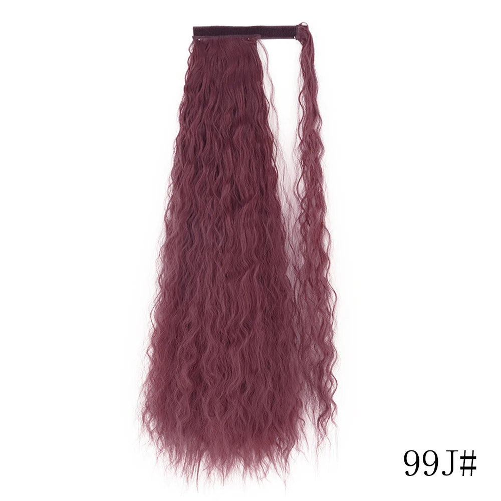 Wrap Around Ponytail Extension – Long Straight Synthetic Clip-In