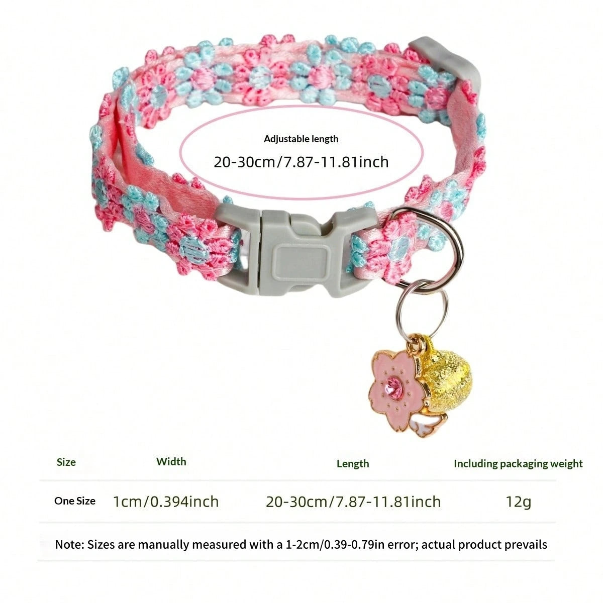 AirTag Cat Collar – Cute Flower Lace with Pendant & Bell