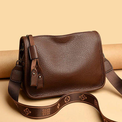 Genuine Leather Crossbody Bag – Soft Cowhide Women's Shoulder & Messenger Bag