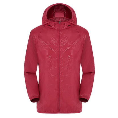 Waterproof Hiking Jacket for Men & Women – Quick Dry Outdoor Hooded Windbreaker