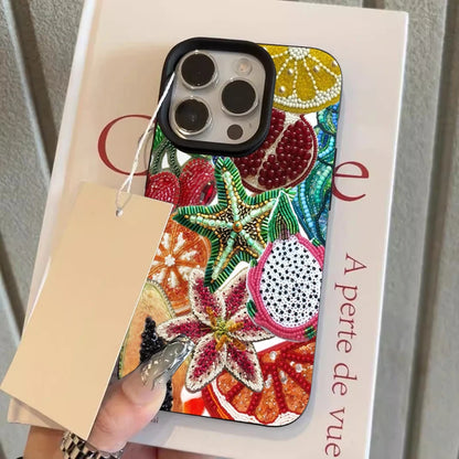 Retro Fruit Pattern Phone Case Iphone 17 Pro Max 16 15 14 13 12 11 16e X Xr Xs Plus Shockproof Soft