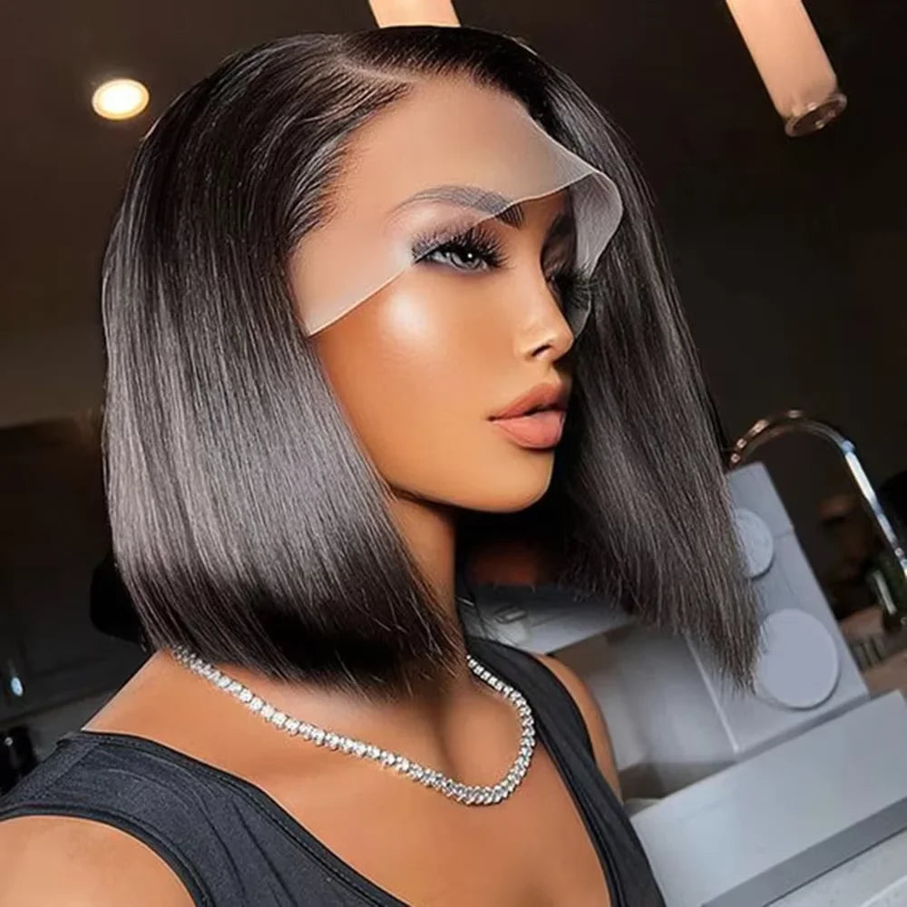 Bone Straight Bob Wig 13x4 / 4x4 Lace Front Human Hair Pre-Plucked Brazilian