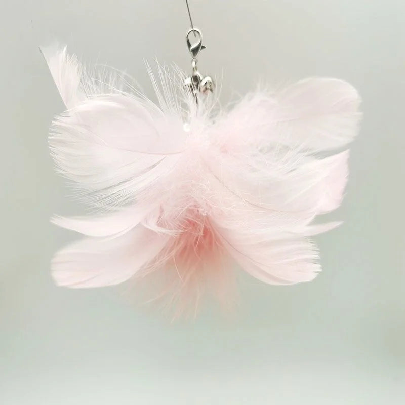 Suction Cup Bird Feather Cat Wand Toy – Interactive Kitten Hunting Toy with Bell