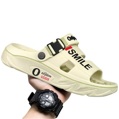 Summer Men S Massage Slippers Indoor Outdoor Sandals Beach Comfortable Soft Slides Clogs Casual
