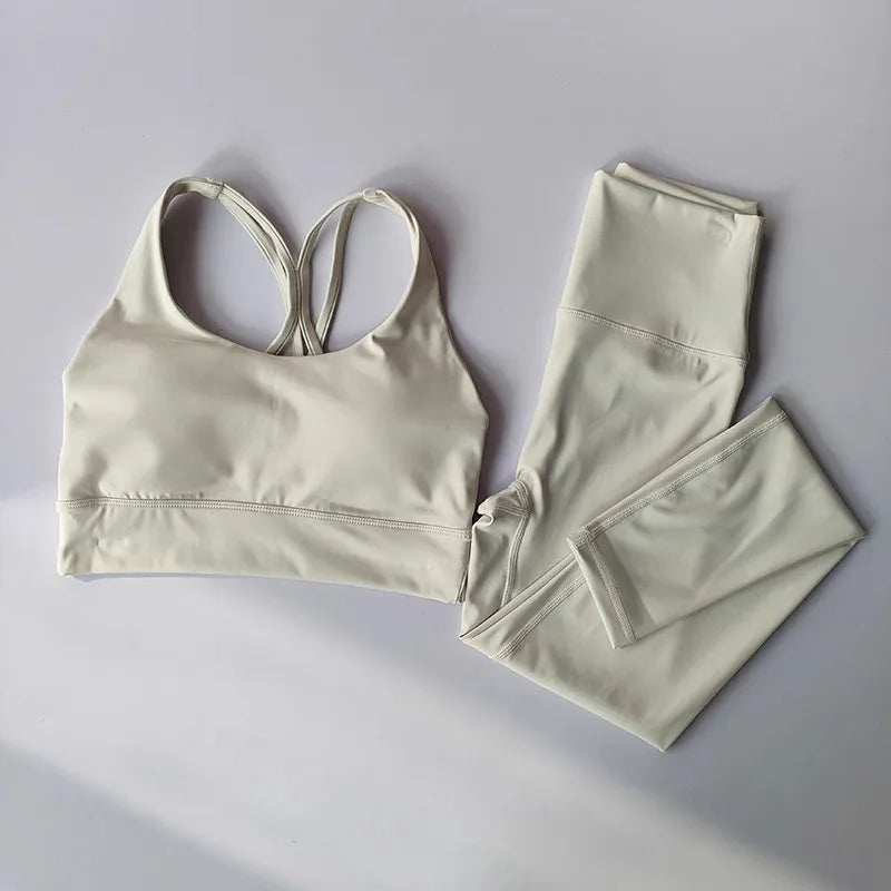Women's 2-Piece Yoga Set Sports Bra and High-Waist Leggings