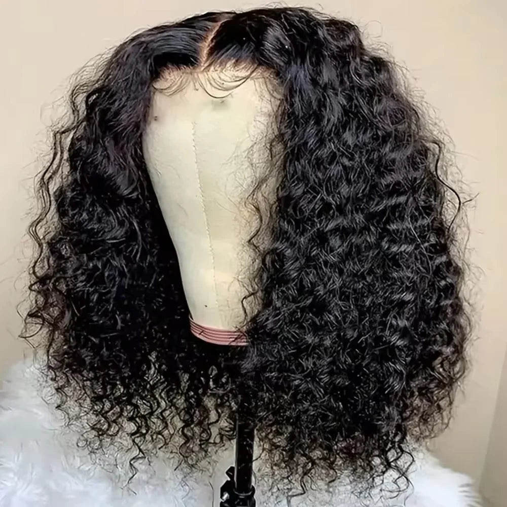 Deep Wave 250 Density Short Bob 13x4 Hd Lace Front Human Hair Wigs Women Burmese Raw Curly Frontal