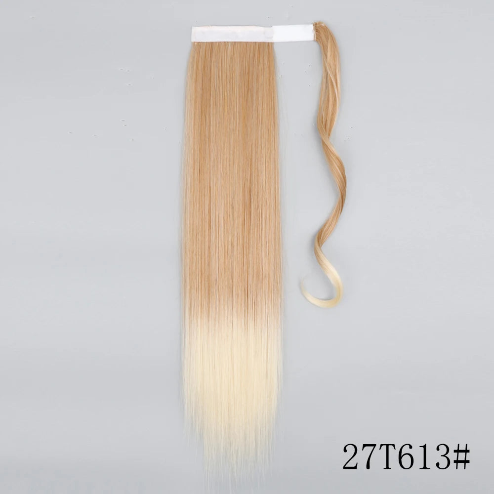 Wrap Around Ponytail Extension – Long Straight Synthetic Clip-In