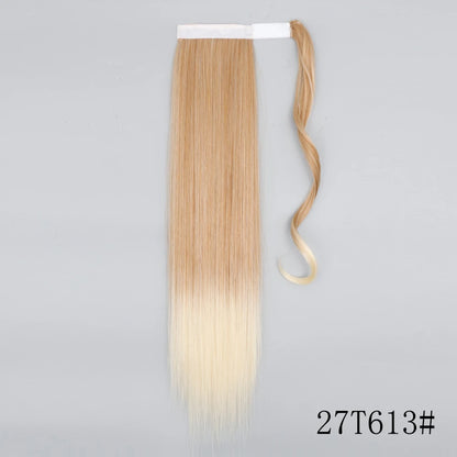 Wrap Around Ponytail Extension – Long Straight Synthetic Clip-In